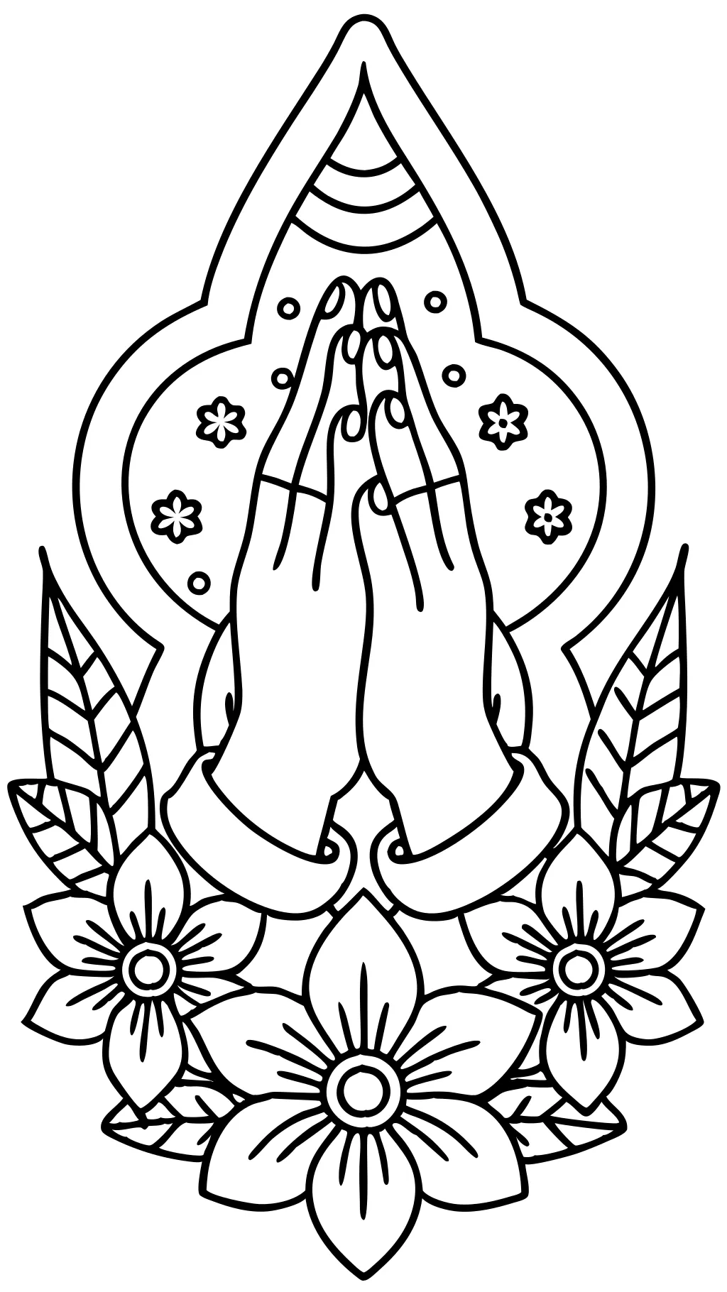 praying hands coloring pages